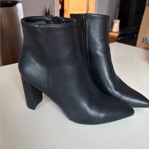 Black Chunky Heeled Booties